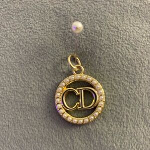 Upcycled Gold and Pearl Pendant